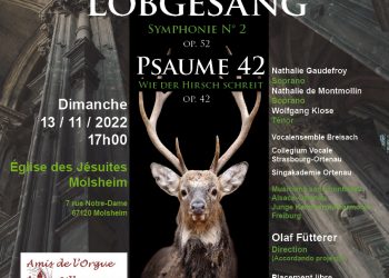 Concert du Collegium Vocale Strasbourg-Ortenau, le 13/11/22 en l’église des Jésuites de Molsheim